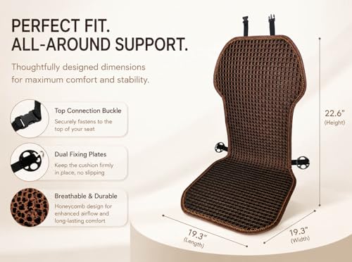 Summer 3D Air Big Mesh Car Seat Cushion Pad,Universal Fit Cooling Breathable and Vent Mesh Car Seat Cushions Cover for Truck SUV Pikup Sedan Accessories 1PCS (Brown) - color: Brown