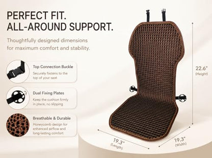 Summer 3D Air Big Mesh Car Seat Cushion Pad,Universal Fit Cooling Breathable and Vent Mesh Car Seat Cushions Cover for Truck SUV Pikup Sedan Accessories 1PCS (Brown) - color: Brown