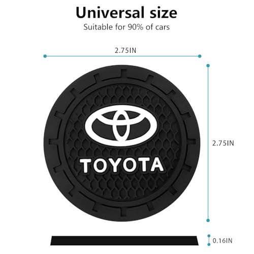 Car Cup Holder Coaster for Toyota RAV4 Highlander Cupholder Coaster Interior Accessories 2.75in 2Pieces Black - color: Black-05