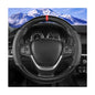 Car Steering Wheel Cover, 14.5-15" Carbon Fiber Vehicle Steering Wheel Protector with Non-Slip Lining, Breathable Auto Interior Decoration Accessories, Universal for Vehicles (Black)