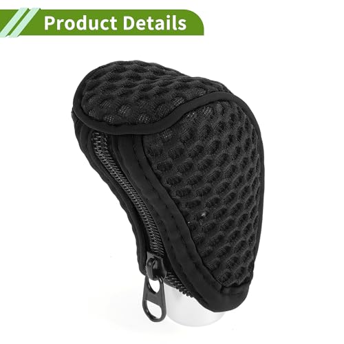 Universal Gear Shift Knob Cover Stick Shifting Handle Protector Manual Fabric 1 Pc Anti-Slip Black - color: Black
