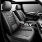 Fit Civic Car Seat Covers Compatible with Honda Civic 2001-2025 2026 -Premium Leather， Waterproof Breathable， All-Weather Seat Cushion Protecto&Airbag Compatible (2 Front Seat Black) - color: Front Pair 【Black #02】, size: For Honda Civic 2001-2025 2026