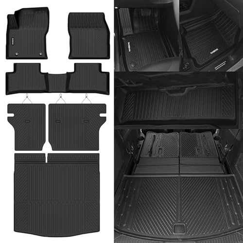 Naibeve Floor Mats for 2022-2026 Toyota Corolla Cross Hybrid (Not for Gas) - All Weather for Corolla Cross Floor Mats Trunk Mat Backrest Mats Accessories - size: 1)Corolla Cross Hybrid|2022-2026