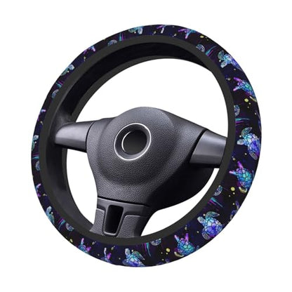 Sea Turtle Steering Wheel Cover Anti-Slip,Sweat Absorption Universal 15 inch Steering Wheel Covers Cute car Accessories for Men Women - color: 12