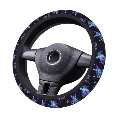 Sea Turtle Steering Wheel Cover Anti-Slip,Sweat Absorption Universal 15 inch Steering Wheel Covers Cute car Accessories for Men Women - color: 12