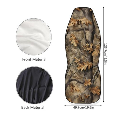 Howilath 2 Piece Car Front Seat Covers Set Anti-Slip Camo Oak Hunting Wood Auto Seats Protector Interior Accessories Fit SUV Sedan Truck - color: Camo Oak Hunting Wood