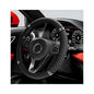 Bling Car Steering Wheel Cover, 15 Inch Sparkly Rhinestone Soft Leather Steering Wheel Protector, Non-Slip Universal Auto Elastic Steering Wheel Covers for Women Girls (Black)