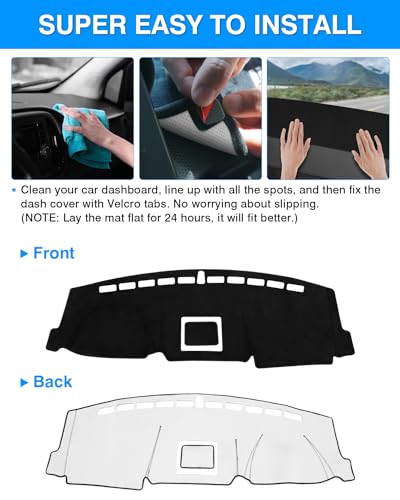 Autorder Dashboard Cover Mat for 2018-2021 Ford Expedition Accessories Dash Cover Flannel Dash Mat Sunshade Glare UV Rays Protector - size: 2018-2021 Expedition