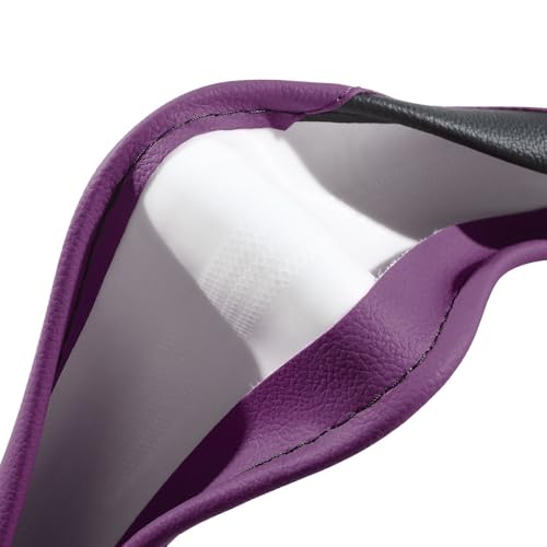 Car Steering Wheel Cover, Microfiber Leather Steering Wheel Cover Universal Fit 14.5-15 inch Anti-Slip Comfortable Breathable, Car Wheel Protector for Men Women,Purple - color: Purple