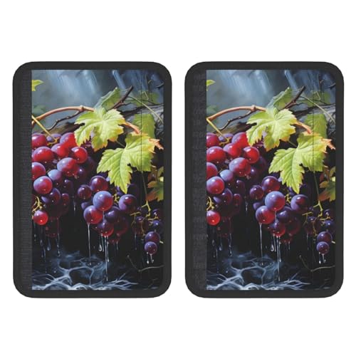Seat Belt Cover Pads Grapes Art Painting Car Seat Belt Covers for Women Men Adults Kids Soft Comfortable Auto Seatbelt Cushion Shoulder Strap Pad Handle Wraps, 1 Pair - color: Grapes Art Painting
