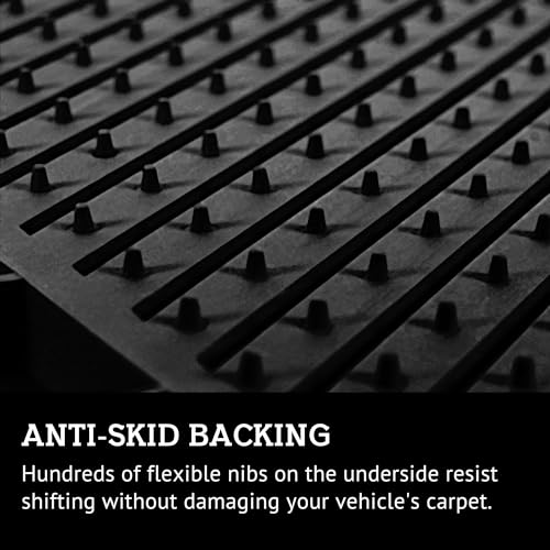 PantsSaver New Generation Car Mats – All-Weather, Heavy Duty, Waterproof, Anti-Slip Rubber Floor Liners for Cars, Trucks, SUVs, Minivans & More 4 Piece Set, Gray