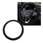 Yourkar Elastic Steering Wheel Cover, 15"×15" Comfy Breathable Stretch Steering Wheel Protector, Ice-Silk Cloth Polyester Steering Wheel Cover for Men Women, Car Accessories (Black) - color: Black