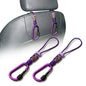 Car Seat Back Hooks 2 Pack - Heavy Duty Rope & Metal Buckle Car Hangers, No Wobble Multi-Purpose Organizer for Grocery Bags, Backpacks, Umbrellas, Trash Bags (Fit Most Vehicles) Purple - color: Purple