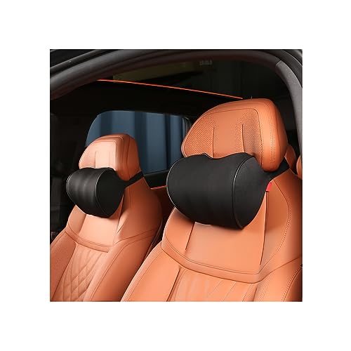 2 pcs Car Neck Pillow Car Headrest Pillow for Driving 100% Memory Foam,Car Pillow Headrest Comfortable Ergonomic Design (Black) - size: Black-02