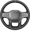 MEWANT DIY Steering Wheel Cover for Dodge Ram Laramie Big Horn 1500 2019-2021 Customized Version by Artificial Leather - color: Customized Artificial Leather