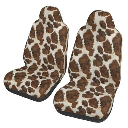 Brown Cowhide Car Seat Cover - Universal Fit for Cars, SUVs, Trucks - color: Brown