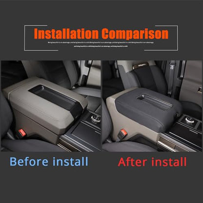 Center Console Lid Fabric Armrest Box Cover Compatible with Hummer EV 2022-2026 SUV/SUT Car Armrest Storage Box Cover Protector Pad Interior Accessories
