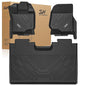 3W Floor Mats for Ford F-150 2015-2025 2026 & F150 Lightning 2022-2025 SuperCrew (w/o Fold Flat Storage), TPE All Weather Custom Fit, Front & Rear 3PCS | Heavy Duty, Easy Clean - Black - size: 1.F150 2015-2026 Floor Mats w/o Storage