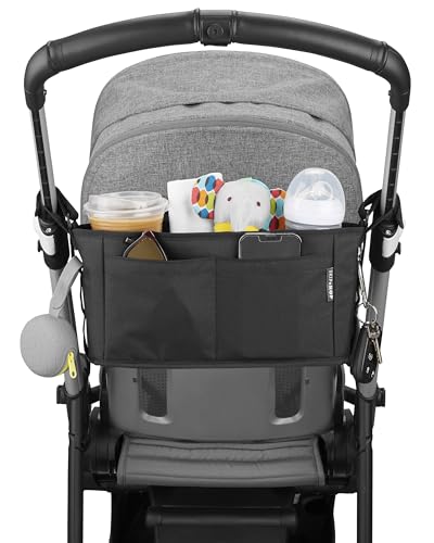 Skip Hop Universal Stroller Organizer, Grab & Go Ultra, Black - color: Black