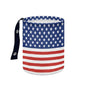 America Flag Star Stripes Multifunctional Console Basket Rubbish Bin Portable Car Waste Basket Container Waterproof Auto Storage Box Travel Accessories - color: America Flag Star Stripes