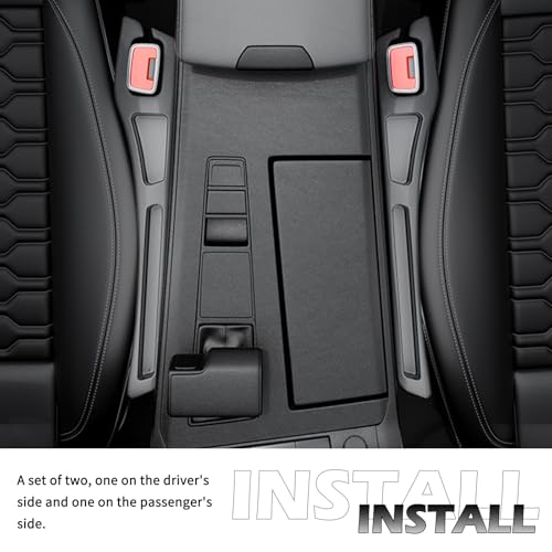 2PCS Car Seat Gap Filler Organizer,Multifunctional Car Gap Filler Organizer Storages Phone Key Avoids Things Falling,Universal Car Blocker Between Seats Car Organizer Car Accessories