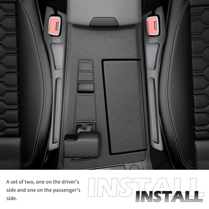 2PCS Car Seat Gap Filler Organizer,Multifunctional Car Gap Filler Organizer Storages Phone Key Avoids Things Falling,Universal Car Blocker Between Seats Car Organizer Car Accessories