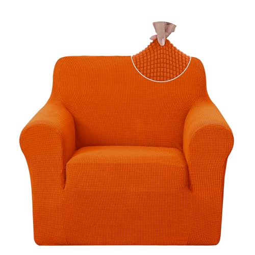 U-NICE HOME Recliner Chair Covers Stretch Couch Cover Sofa Cover Sofa Slipcover Furniture Protector for Chair Cover Pet Friendly(Armchair, Orange) - color: Orange, size: Armchair
