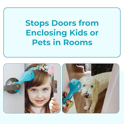 Baby Proofing Door Stopper, Door Pinch Guards Protect Child Fingers & PET Tails. Baby Safety Finger Protectors Prevent Pinch Injuries – Kids and Adults Love Whale Pinch Guard (Blue) - color: Blue
