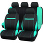 CAR-GRAND Sporty Cloth Car Seat Covers Full Set, Breathable and Washable,Universal Fit for Car, Truck, Sedan, Vans, SUV, Airbag Compatible, Zipper Design - color: Mint