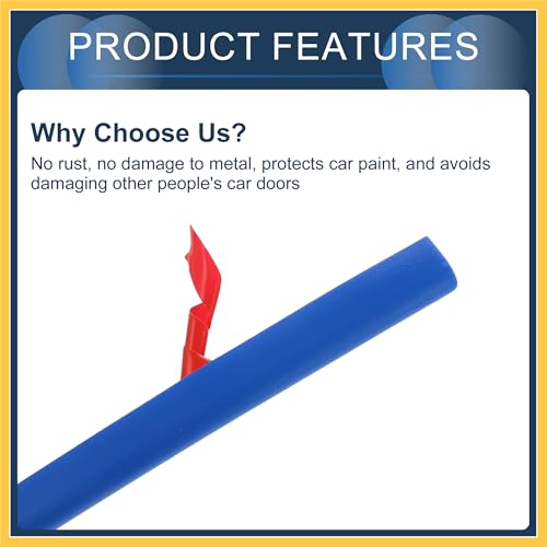 Universal Car Door Edge Guards, Exterior 19.69ft U-Shaped Door Scratch Protection Guard PVC Blue, 1 Pc Auto Replacement Parts