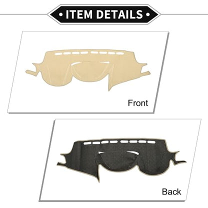 Dash Cover Compatible for Subaru Legacy 2010-2014, Non-Slip Polyester Silicone Beige Center Console Dashboard Cover Pad Carpet