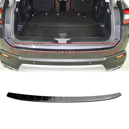 Black Rear Trunk Door Sill Guard Cover Compatible with Honda New Pilot 2023~2026 Rear Bumper Protector Guard Scuff Plate Stainless Steels 4PC/Set - size: 4PC/Set