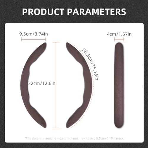 Suede Thin Car Steering Wheel Cover, 3 Piece, Fits 14-16 inch Round Steering Wheels, Mocha - color: Mocha, size: 3pcs: Fits Round Steering Wheels