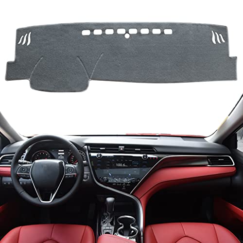 for Toyota Camry Accessories 2024 2023 2022 2021 2020 2019 2018 Dash Cover Dashboard Cover Mat Custom Fit Center Console Cover Sunshield Protector Pad（Gray） - color: Gray, size: 2018-2024