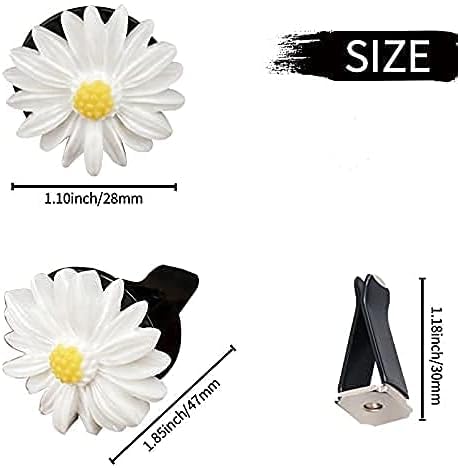 3 Pcs White Cute Daisies Car Clip, Flowers Car Charm Air Vent Accessories Cute Automotive Interior Trim Decorations Gift for Girls & Women Car Interior Accessories,Automotive Air Fresheners