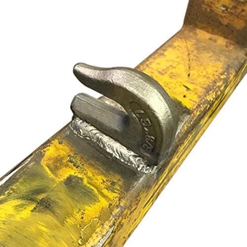 6Pack 3/8'' Weld-On Forged Clevis Grab Chain Hooks, Heavy Duty Forged Grade 70 Grade Utility Hook -6600 LBS Capacity Weldable for Trailer Truck,Rigging,Car,SUV,Tractors Loader Bucket