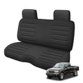Truck Seat Cover Compatible with 1995-2004 Toyota Tacoma, Front Bench Seat with Molded Headrest and Small Notched Cushion, Knitted Fabric - color: black