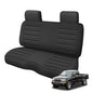 Truck Seat Cover Compatible with 1995-2004 Toyota Tacoma, Front Bench Seat with Molded Headrest and Small Notched Cushion, Knitted Fabric - color: black