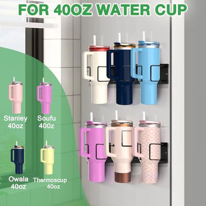 1 Pack, Magnetic Stanley Cup Holder, Stanley Cup Organizer for Refrigerators/Ovens/Coffee Machines, 3 Cup Slots, Supports 10 lbs, Suitable for 40/30 oz Stanley, Gift - size: 1 Pack