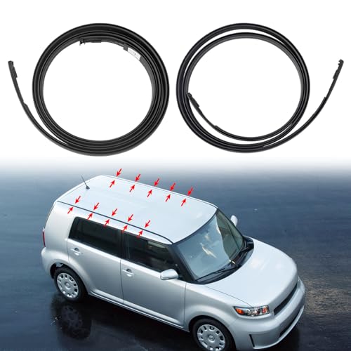 Roof Molding Drip Side Finish Stripe Driver Right Left Side Drop Weatherstrip Compatible with Scion Vehicle XB 2008 2009 2010 2011 2012 2013 2014 2015 Replaces# 75556-12171 75555-12161 (2PCS)