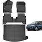 Wailtnb-Car Floor Mats & Cargo Liner Custom for 2013-2019 Ford Escape Waterproof Non-Slip Durable All Weather Floor Liner 1st&2nd Row Full Set Ford Escape Accessories Black - style: 16|For Escape|2013-2019|Set
