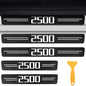 Door Sill Protectors for RAM 2500 & Silverado 2500 HD, Carbon Fiber Leather Front/Rear Door Sill Sticker for Dodge RAM 2500 & Chevy Silverado 2500 Accessores 2012-2024 2025(White)