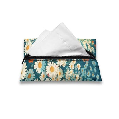 Black Cat Daisy Mini Tissue Packs, Sturdy Tissue Holder Easy to Carry Tissues Holder Tissues Organizer Bags Fashion Daily Items - color: Black Cat Daisy 01