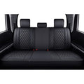 LUCKYMAN CLUB 2007-2021 Tundra Pickup Trucks Car Seat Covers X05-T3 Rear-only, Fit SR5 SR Platinum TRD PRO Trims Crew/Crewmax/Extended/Double Cab with Water Proof Faux Leather (Black Rear) - color: Black, size: 2007-2021 Rear-Only