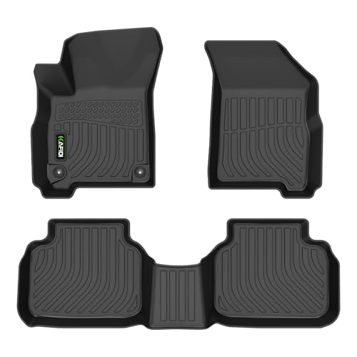 HAFIDI® Floor Mats Fit for 2011-2020 Dodge Journey （Not for 2011 Single Floor Hook） All Weather Protection TPE Car Floor Liners, Fits 1st & 2nd Row Full Set Custom Accessories, Black - style: 30) For Journey 2011-2020 Floor Mats
