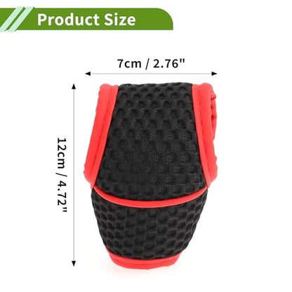 Universal Gear Shift Knob Cover Stick Shifting Handle Protector Automotive Manual Fabric 1 Pc Anti-Slip Black Red - color: Black Red