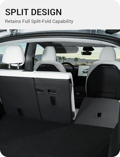 BASENOR Rear Seat Back Cover for 2026 2025 Tesla Model Y Juniper 5 Seats All Weather Seatback Liner Backrest Mats Pet Dog Friendly Model Y Accessories 3PCS (Standard/Premium/Performance) - size: 2025 2026 Model Y Juniper