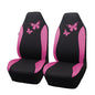 Flying Banner Butterfly car seat Covers ful Set Fashion Universal Lady Woman Female Rear Bench Split Colorized (2 Fronts, Pink) - color: Pink, size: 2 Fronts