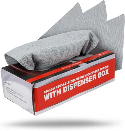 Maxshine Universal Metal Glove Box Holder & Microfiber Detailing Towels Set – Organizes Gloves, Towels, Wipes & Tissues in Garage or Workspace – Premium Auto Detailing Supplies & Accessories - style: Holder + Towels
