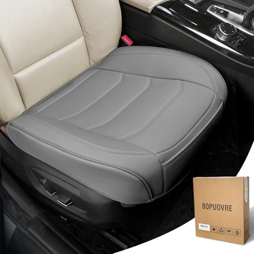 Car Seat Cover for Luxury & Comfort - PU Leather, Anti-Slip, Full Wrap Protection with Storage Pocket for Bottom Cushion - Universal Fit for 95% of Vehicles (Gray,1 Piece) - color: gray, size: 1 piece